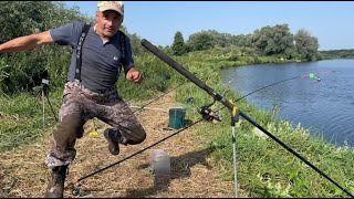 УДОЧКИ ТРЕЩАТ И УТАСКИВАЕТ! ВПЕРВЫЕ НА ТАКОЙ РЫБАЛКЕ! Ловля Сазана